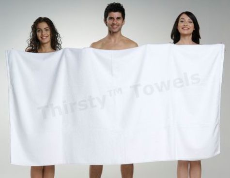 Thirsty Towels Turkish Cotton Extra Large Plush Spa Bath Sheet in White
