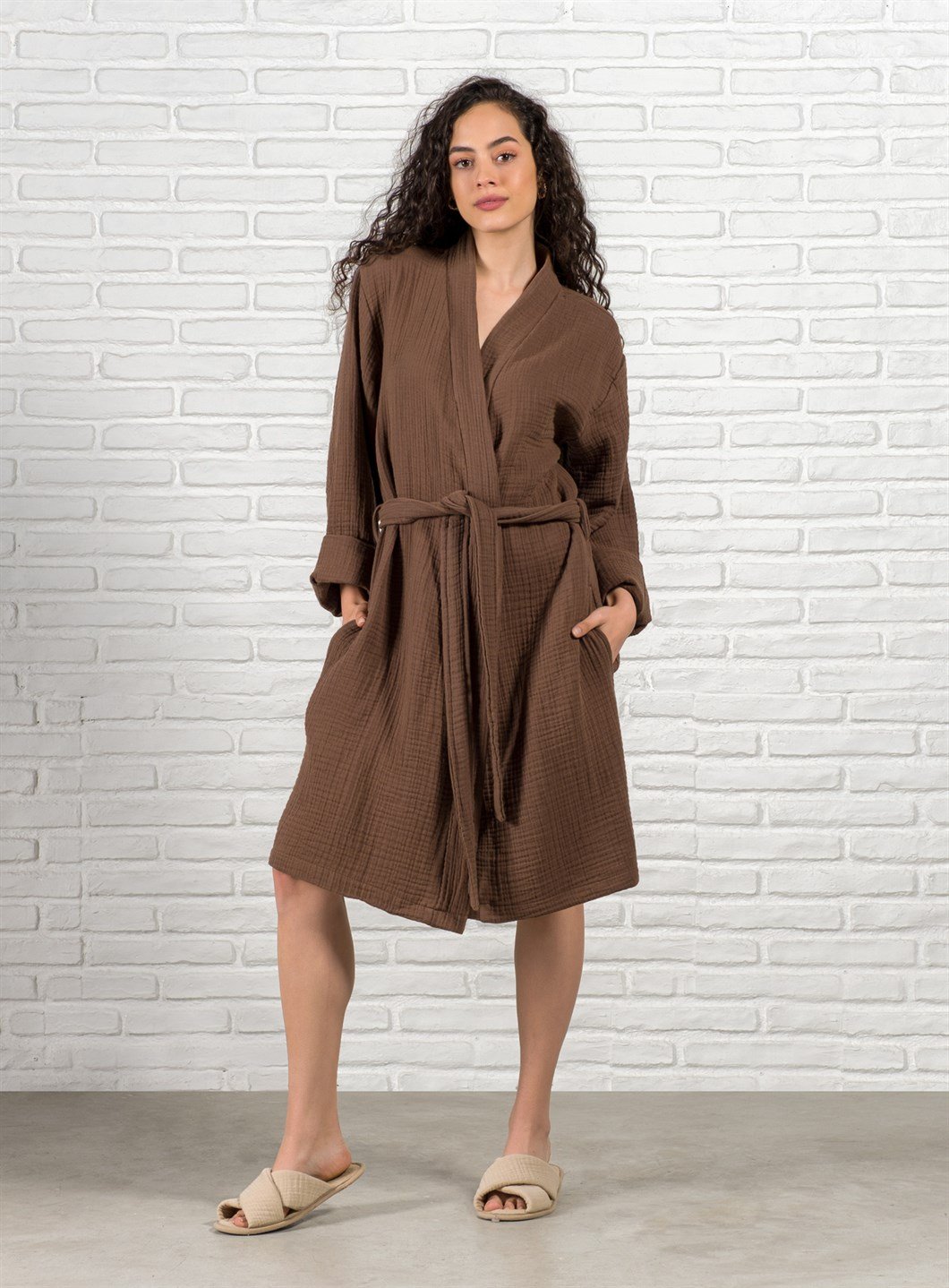 AIRY COCOON MUSLIN GAUZE TURKISH SPA ROBE