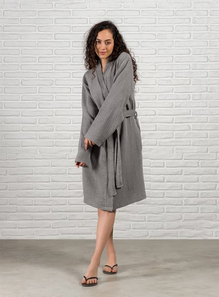 AIRY COCOON MUSLIN GAUZE TURKISH SPA ROBE