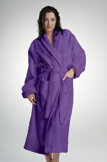 TURKISH TERRY BATHROBE-24 OZ. WEIGHT LUXURY LINE TURKISH ROBE