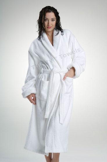 TURKISH TERRY BATHROBE-24 OZ. WEIGHT LUXURY LINE TURKISH ROBE