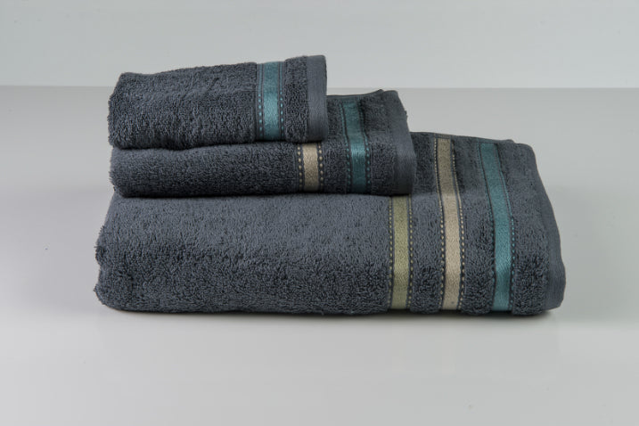 Thirsty Towels Turkish Cotton Bodrum Towel Set Slate Color