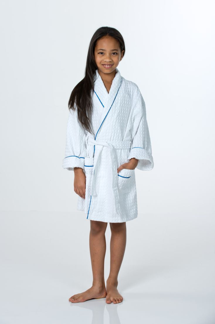 Waffle Cover-Up Robes with Piping