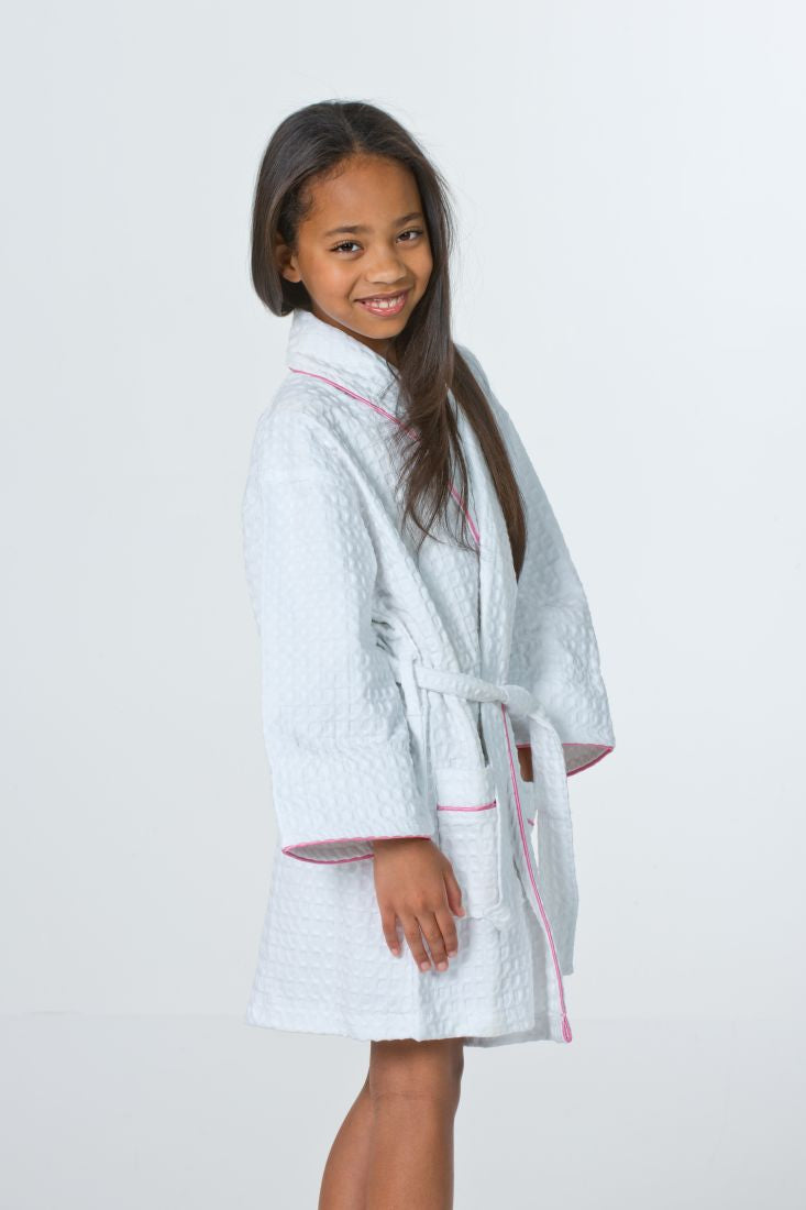 Waffle Cover-Up Robes with Piping