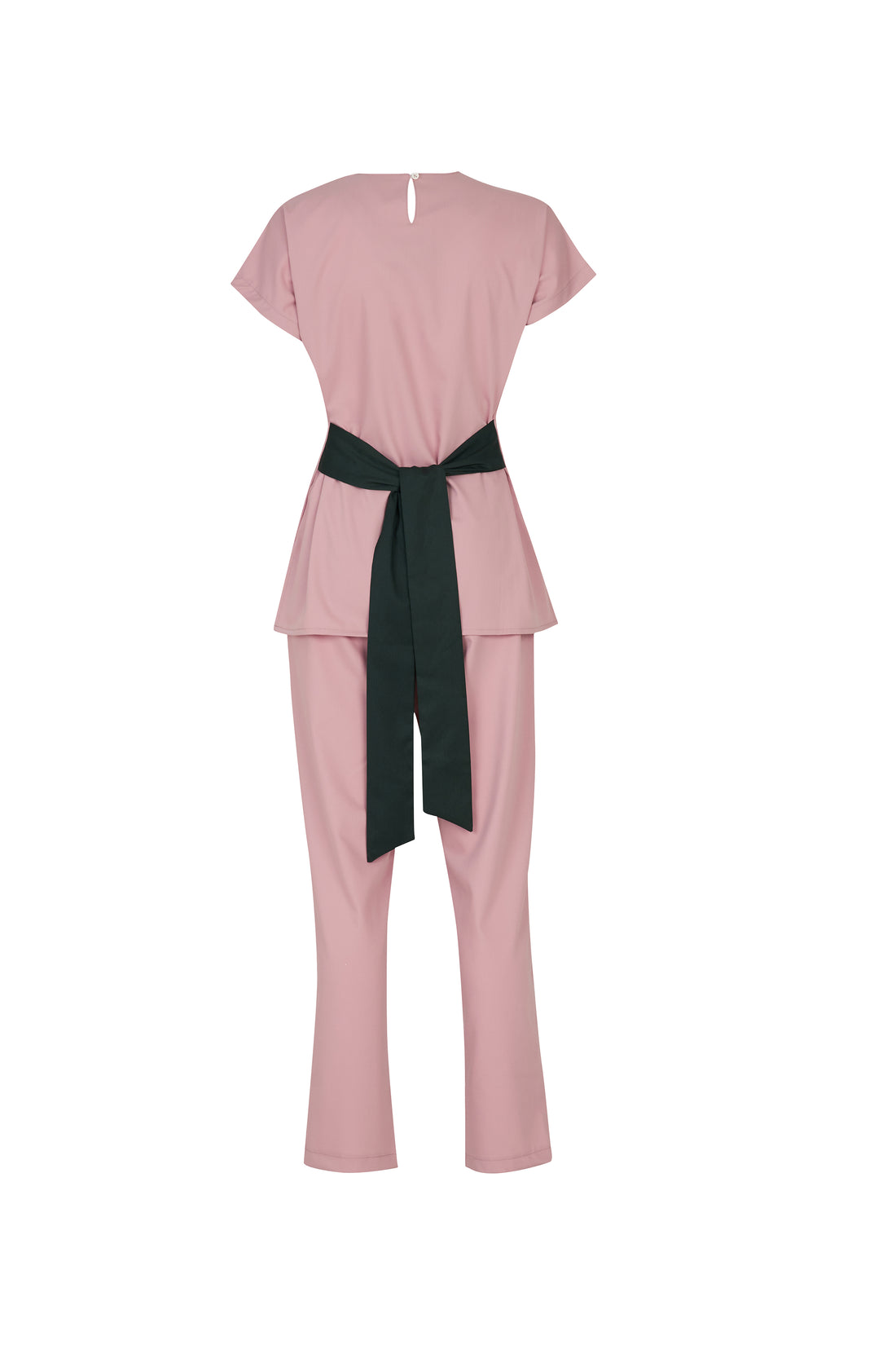 Beliz Spa Therapist and Attendant Receptionist Uniform in Dusty Rose with Contrasting Sash