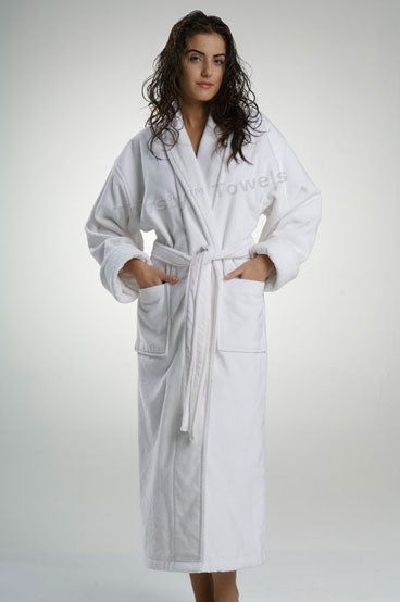 Thirsty Towels Turkish Cotton Velux Robe in White