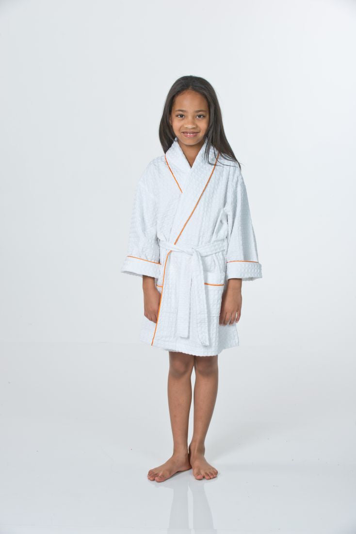 Waffle Cover-Up Robes with Piping